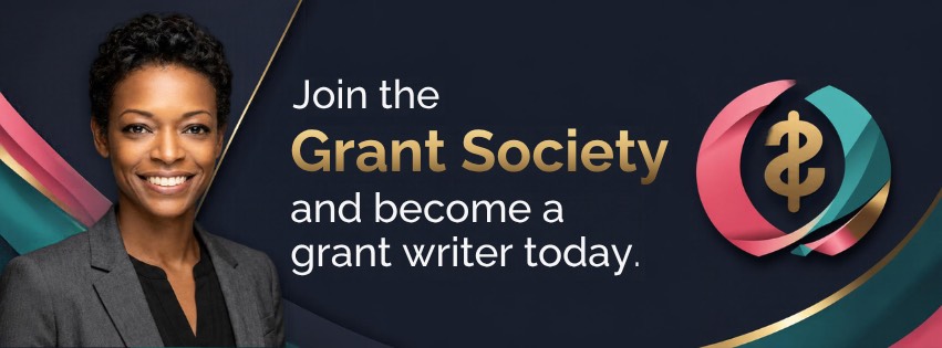 Banner: Join the Grant Society and become a grant writer today